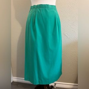 VINTAGE Green Pencil Skirt